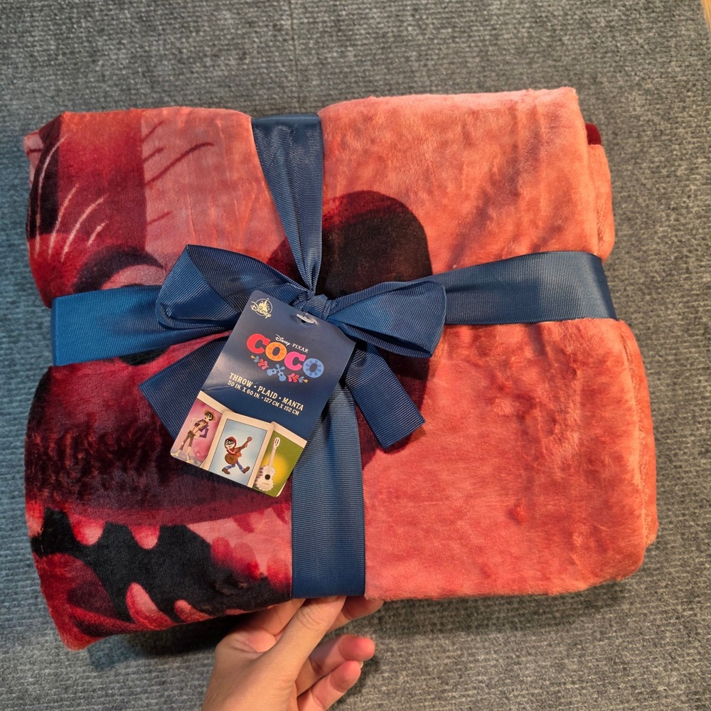 Disney Coco Throw Blanket Miguel Dante Red 50x60 New NWT Plush Fleece Throw